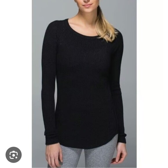 Lululemon, 100% Merino Wool, Black, Athleisure Sweater, Size XS/S - Picture 2 of 7
